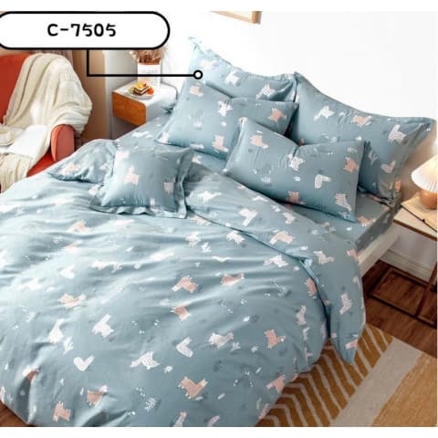 100%全純棉床包 花色C7505