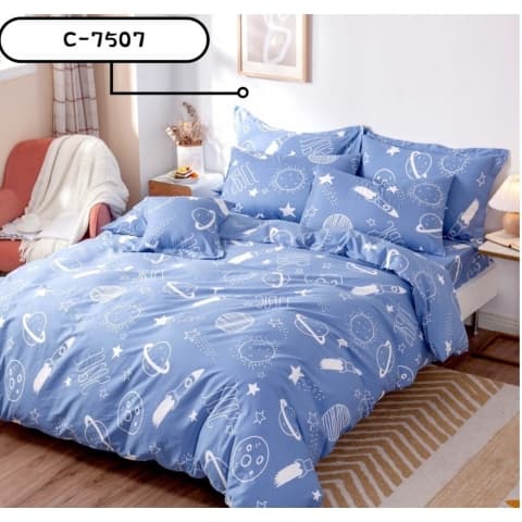 100%全純棉床包 花色C7507